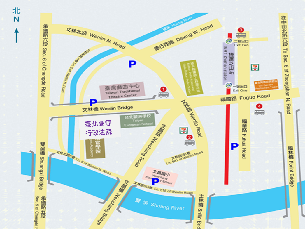 台北高等行政法院位置圖